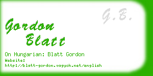 gordon blatt business card